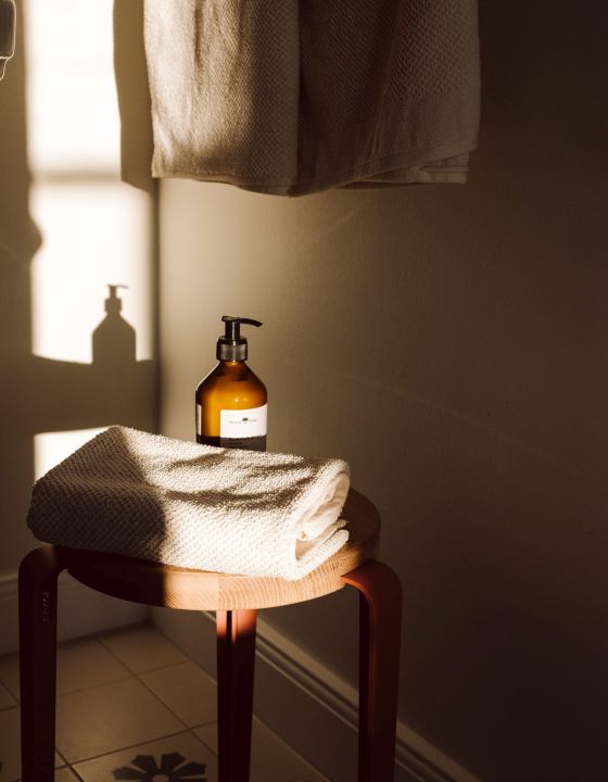 Handtuch mit Seifenspender Mood