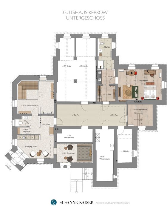 Kellergeschoss Grundriss Susanne Kaiser Interior Design