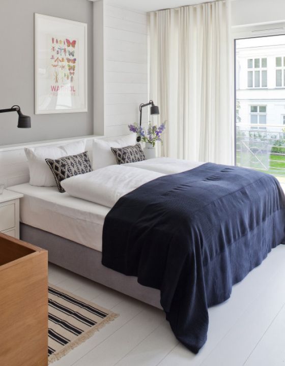 Ferienwohnung mit Holzboden in Weiß an der Ostsee