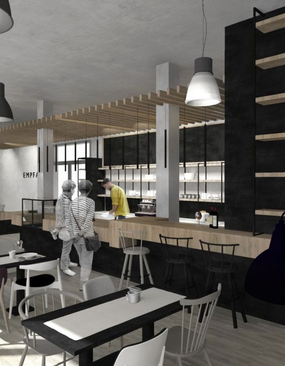 Cafeteria Interiordesign 3D