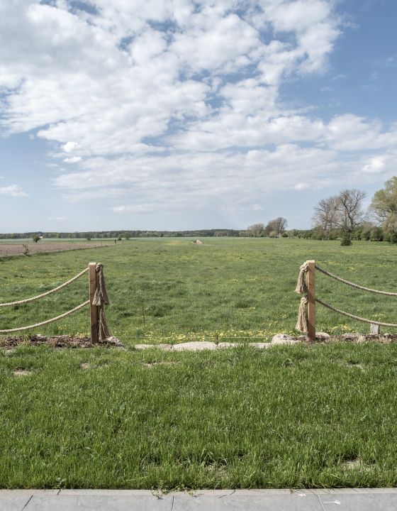 Blick Feld Haus Usedom Stolpe