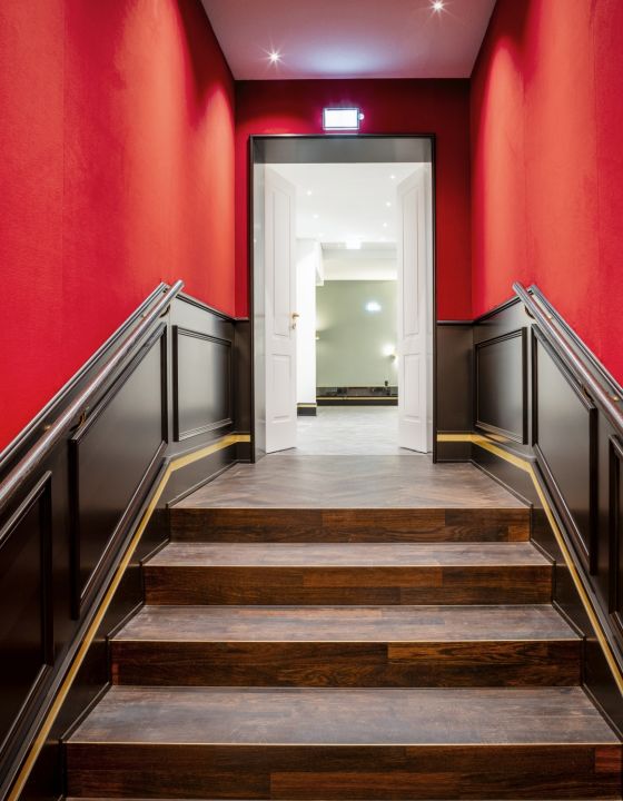 Theater rote Wandtapete